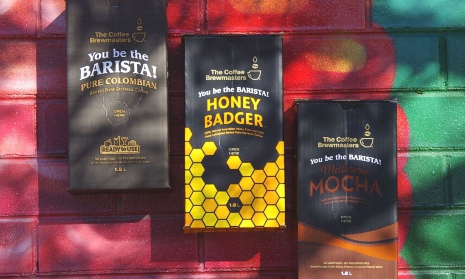 The family of You Be The Barista coffee concentrates