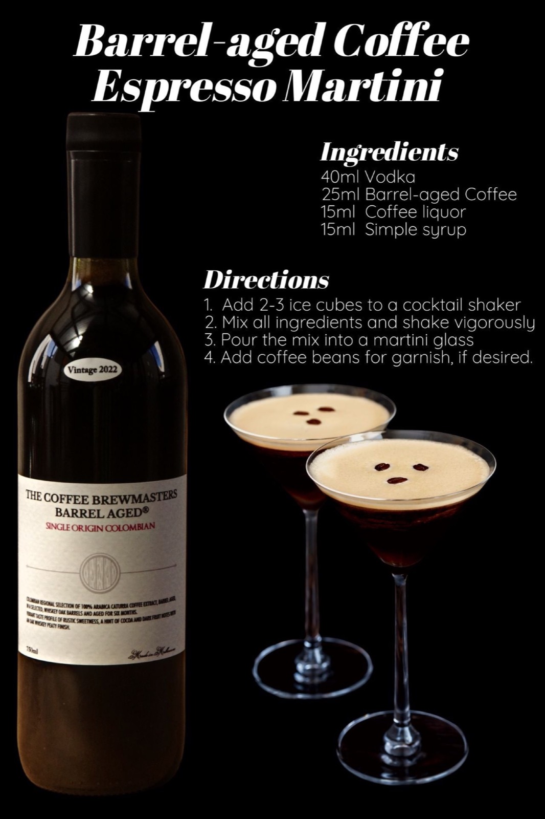 How to make the perfect Espresso Martini with Barrel Aged Coffee?